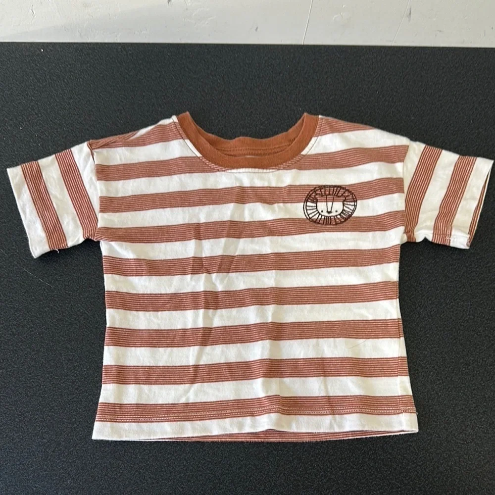 Carter's Brown and White Short Sleeve Tee
